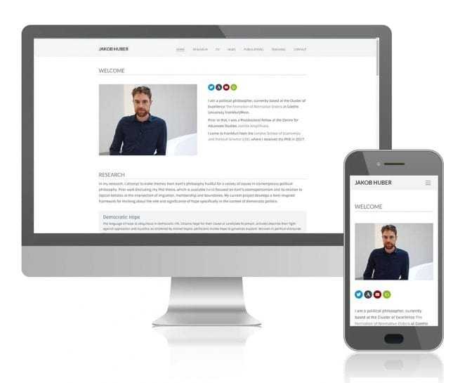 Lisa Baur Screendesign: Wordpress Onepage